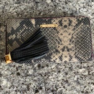 Stella & Dot large snakeskin wallet